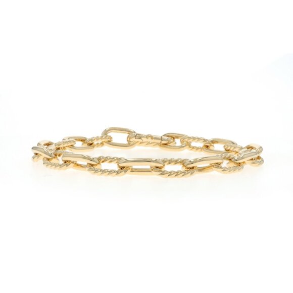 David Yurman Madison Chain 8.5mm Men's Size Large Bracelet 9 1/2" YellowGold 18k - Picture 1 of 6